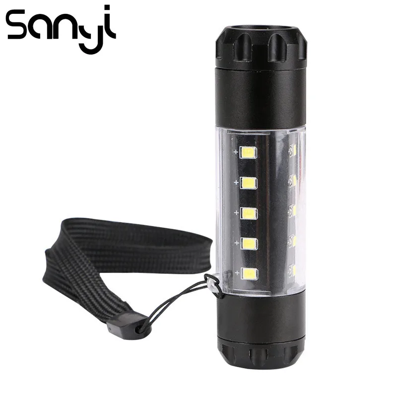 Фонарик SANYI XPE + 20 SMD COB светодиодный супер яркий с 1 батареей АА или 14500 портативный