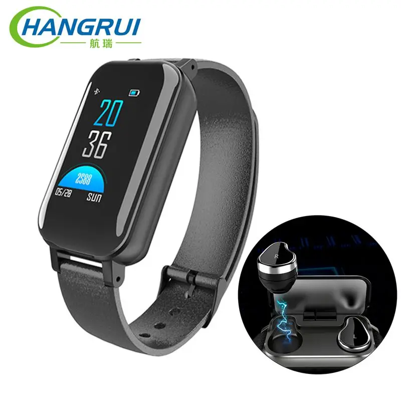 

Newest AI Smart Watch With TWS 5.0 Bluetooth Earphone 2in1 Heart Rate Monitor Smart Wristband Long Time Standby Sport Watch Men