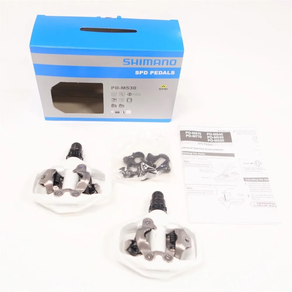 Оригинальный Shimano DEORE велосипедный PD M530 MTB горный велосипед без клипсов педали и SM