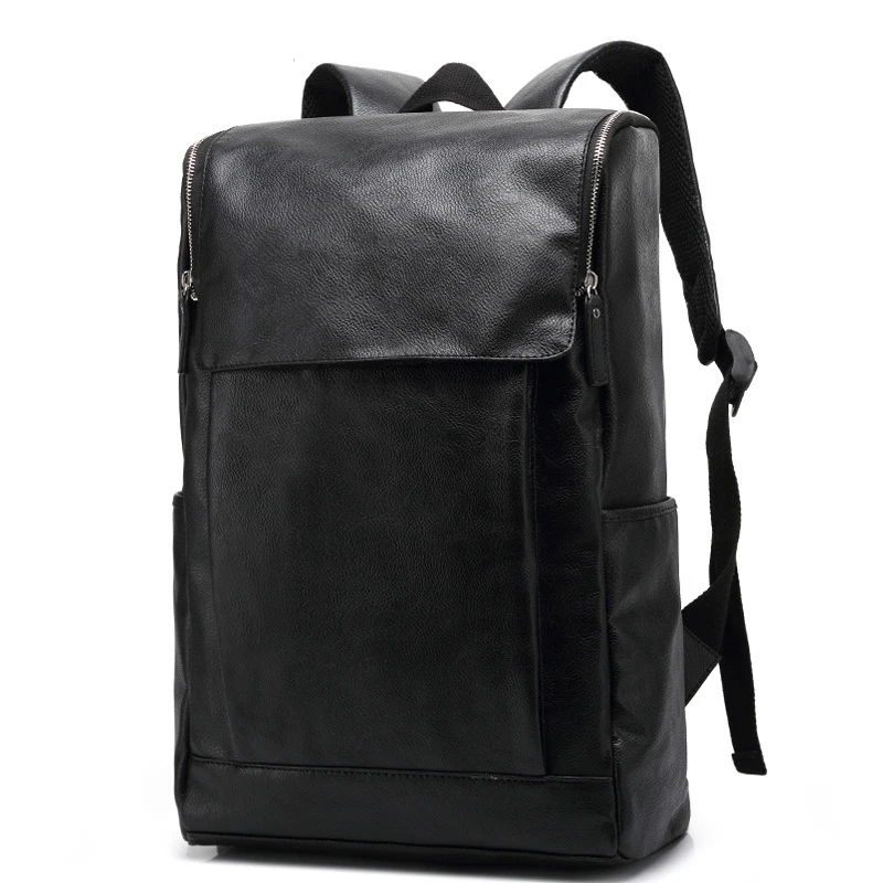 

New Arrival Men's Vintage PU School Leather Preppy Style Backpack men backpack backpacks for men casual leather male