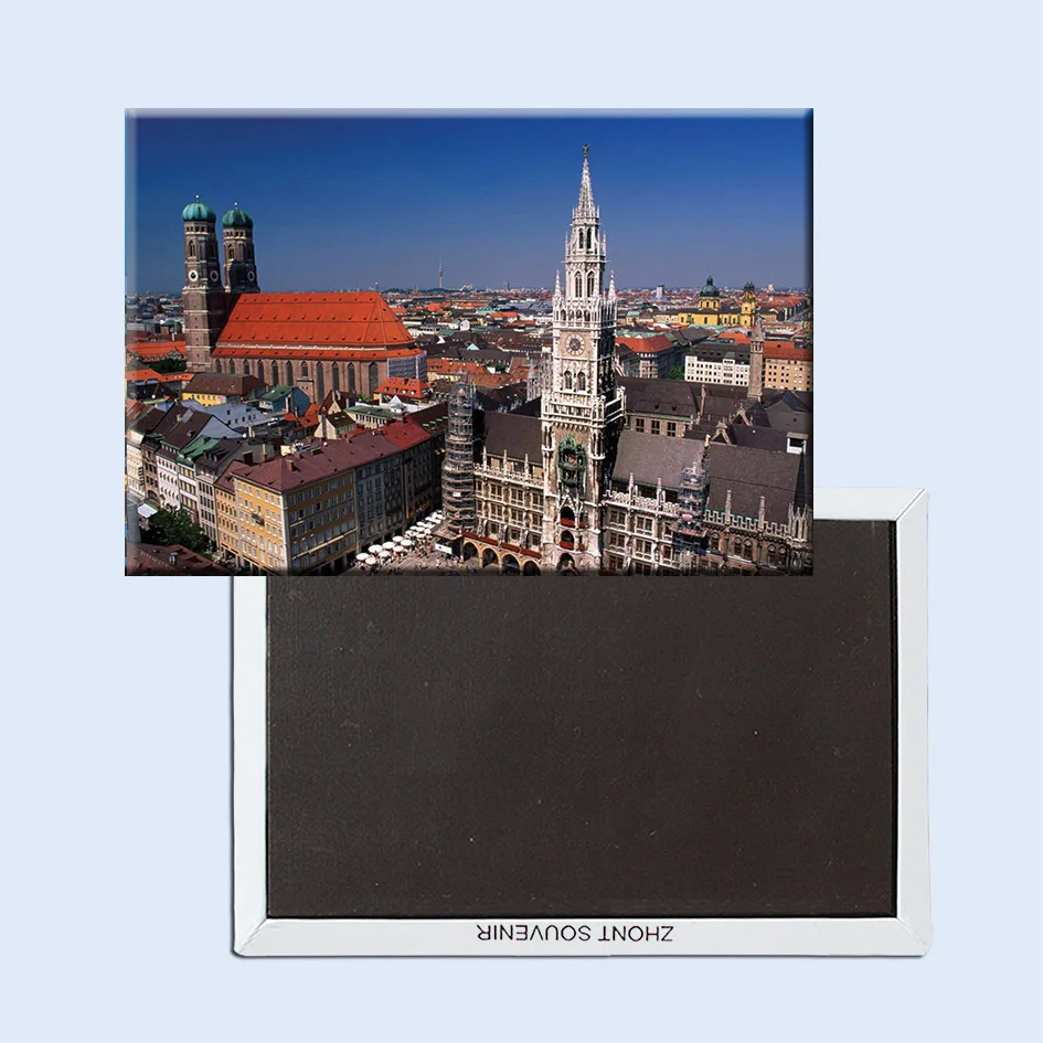 

Metal Wrapped Magnets FREE shipping Germany Munich building View Tourist Metal Fridge Magnet 5265
