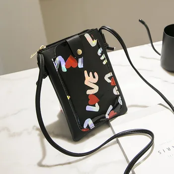 

Handbags new small square bag ladies fashion handbag retro shoulder bag Messenger bag mobile phone packet black Starry zipper