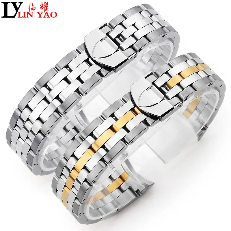 

Men Curved Interface Steel Watch Strap,Apply to Tudor watch Silver Gold Watches Band Buckle Bracelet Belt Montre Maculino 21mm