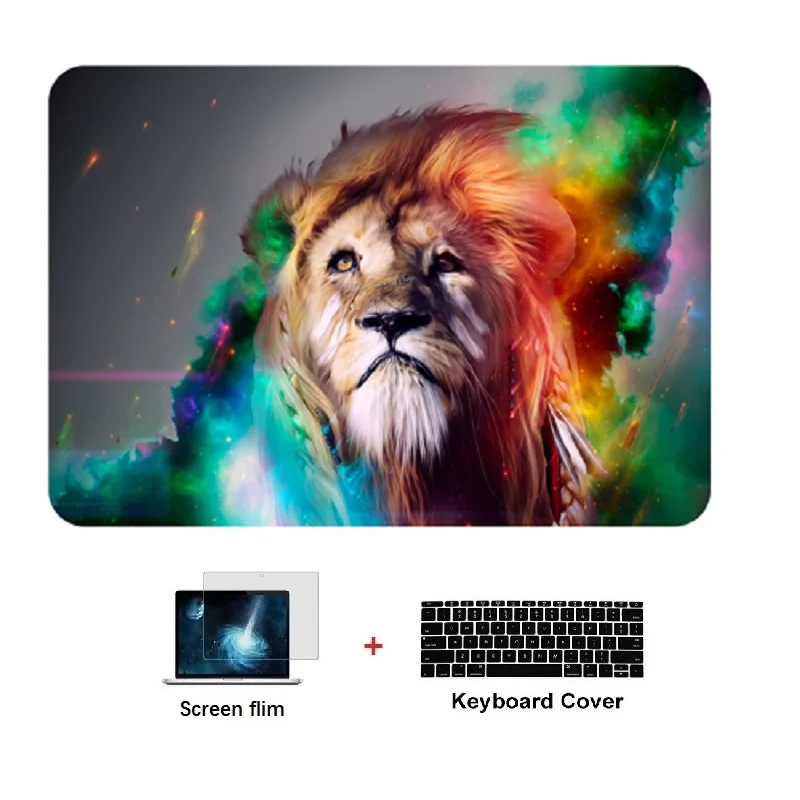 Чехол для планшета с цветной печатью Жесткий 2018 нового Apple Macbook Air Pro Retina Touch Bar 11 12 13