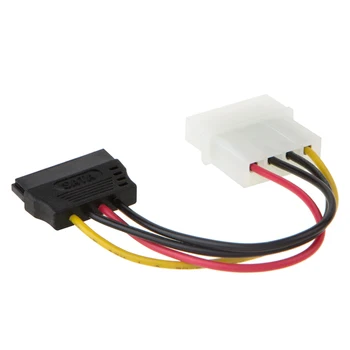 

1pcs Molex To SATA Power Adaptor Cable Lead 4 Pin IDE Male To 15 Pin HDD Serial ATA Converter Cables