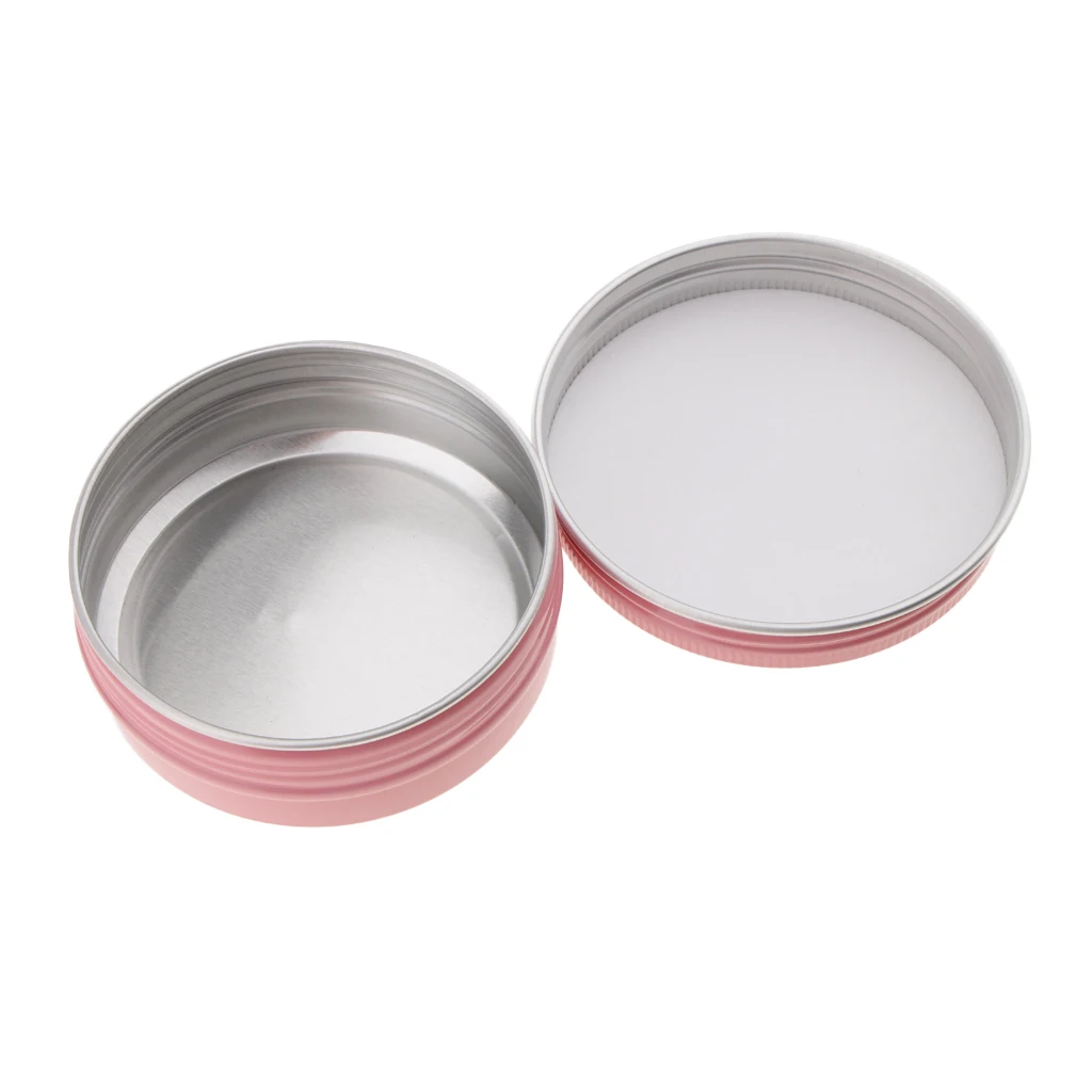 8PCS 60ml Pink Aluminium Lip Balm Pots Makeup Cosmetic Cream Jar Pot Bottle Container