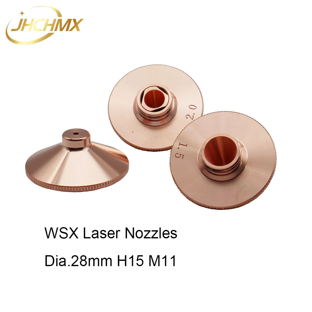 

JHCHMX WSX New Fiber Laser Nozzles Double/Single Layer Dia.28 H15 M11 WSX Fiber Laser Head Parts Factory Sales