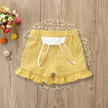 Летние Шорты для девочек Одежда для маленьких девочек модные детские шорты для маленьких девочек, штаны милые укороченные штаны с рисунком кролика# BL5