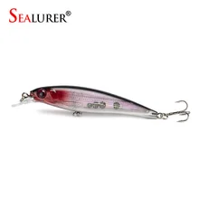 1PCS Laser Minnow font b Fishing b font Lure 11CM 13G pesca hooks fish wobbler tackle