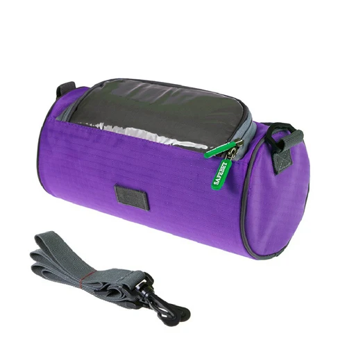 Большие велосипедные сумки на руль с передней трубкой, водонепроницаемая велосипедная сумка для телефона с сенсорным экраном для студентов, Женские аксессуары для девушек, велосипедные сумки - Цвет: Фиолетовый