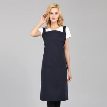 

Kitchen Home cotton hanging neck waist extension overalls men women apron cafe work clothes
