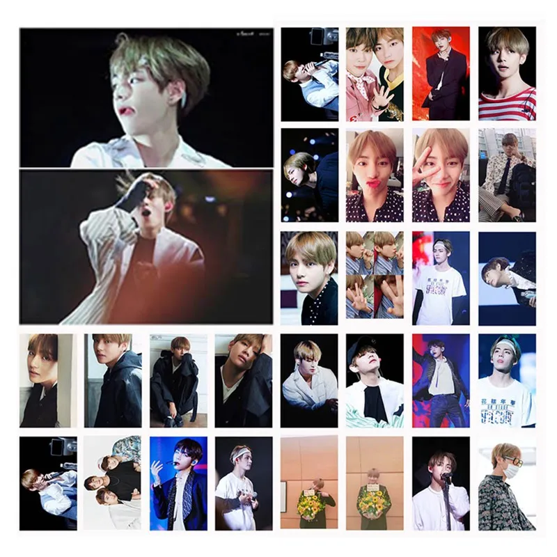 

30pcs/set K-POP New Fashion Self Made Paper Photo Card HD Photocard BT-S Bangtan Boys LOMO Cards