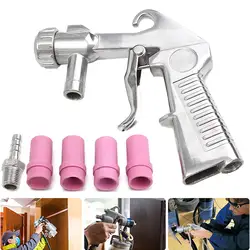 Удобный Джет воздуха сифон пескоструйная абразивный инструмент + Керамика Насадки Советы Kit HY99 JY24