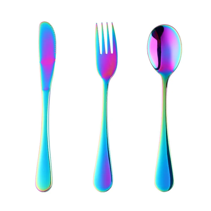 

High quality 3 pcs/Set Children Dinnerware Sets,Stainless Steel Dinnerware sets Funny Stainless Steel Cutlery Tableware for Kids