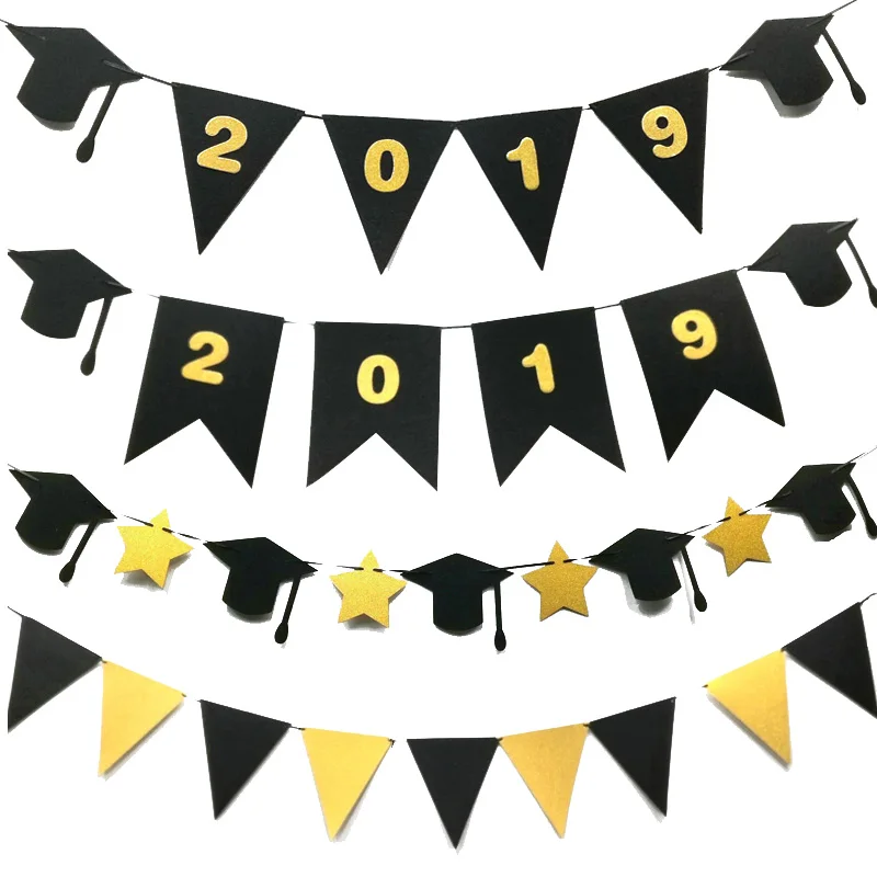 

2019 Graduation Party Banner Decor Bachelor Cap Backdrop Decor Grad Banner Graduation Season Congrats Graduate Party Supplies