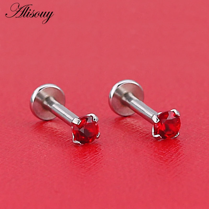 Surgical Steel Ear Cartilage Tragus Helix Piercing Labret Lip Studs Ring Internally Thread 16g 6/8/10mm 1pc Body Jewelry Alisouy piercing jewelry,ear piercing jewelry,ear studs,metal jewelry,body piercing jewelry,body jewelry