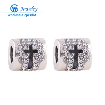 

2pcs/lot new product 2016 religion faith cross charm decoration silver 925 fits charm bracelet GW Fashion jewelry X184