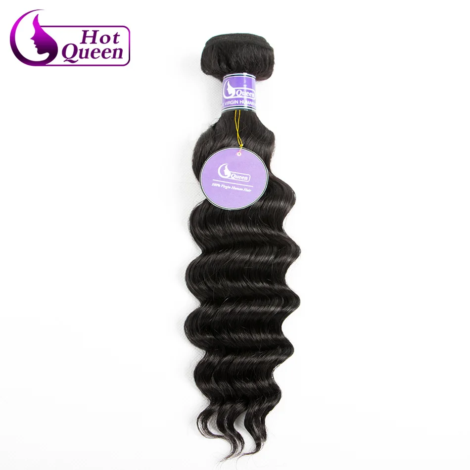 

Ross Pretty Hair 1 Bundles Of Indian Virgin Hair Extension More Wavy Big Deep Wave Styling 100g Each Natural Color #1b