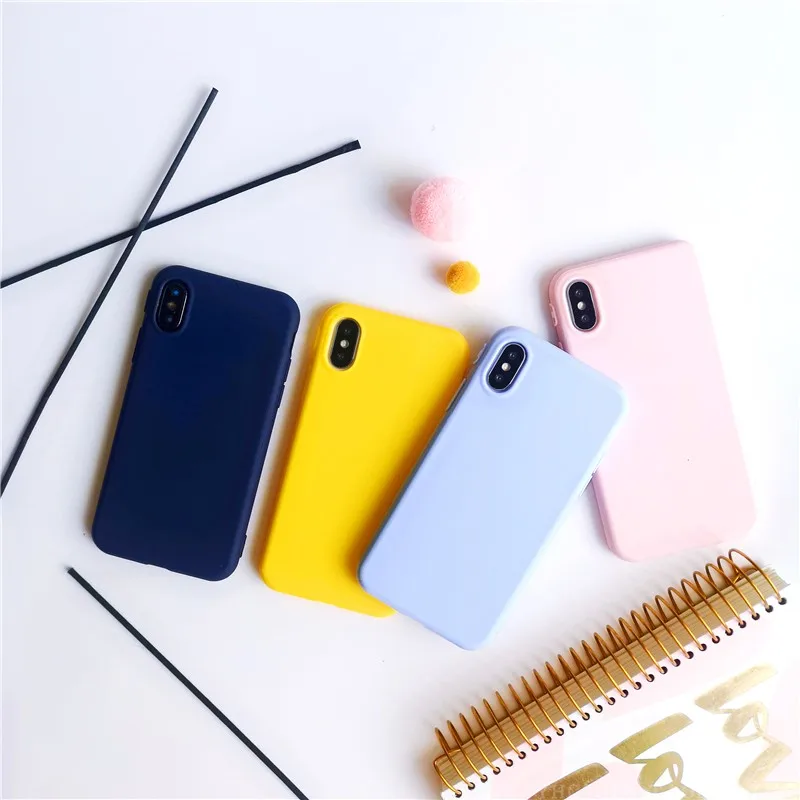 Мягкий силиконовый чехол из ТПУ для iPhone 6 S 7 8 Plus 5 5S SE X XR XS Max милый резиновый ярких