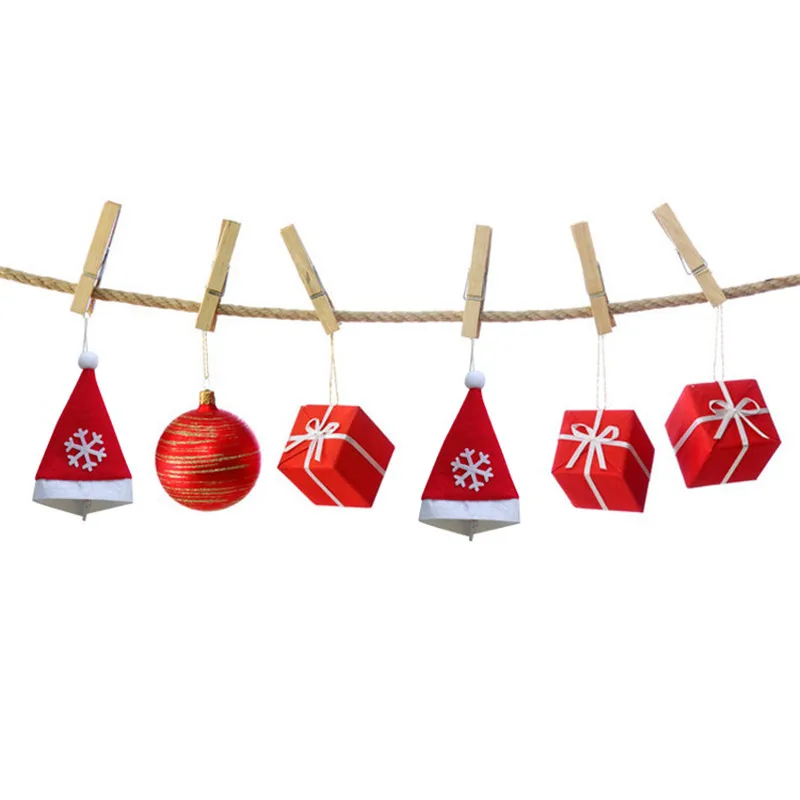 Christmas Hat String Home Furnishing Decoration Tree Ornaments Xmas Hanging Holiday Gifts | Дом и сад