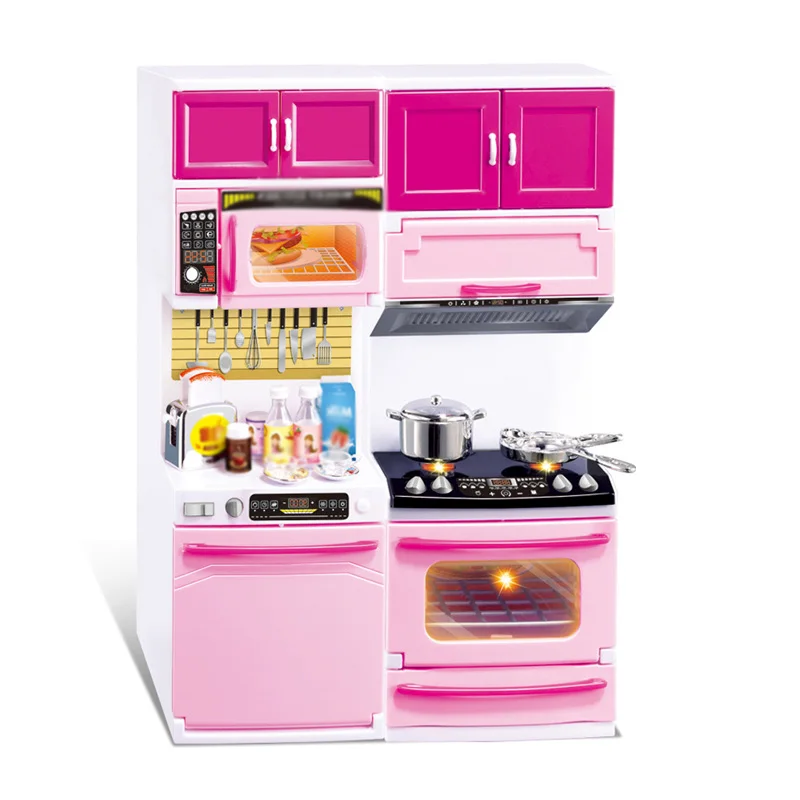 

Mini Modern Kitchen Pretend Play Cooker Model Set Toy for Kids Baby Children