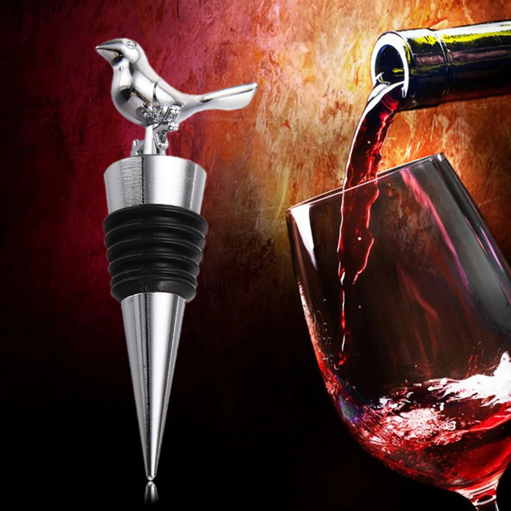 Wine Stopper Stainless Steel Love Bird Bridal Wedding Gift Wine Bottle