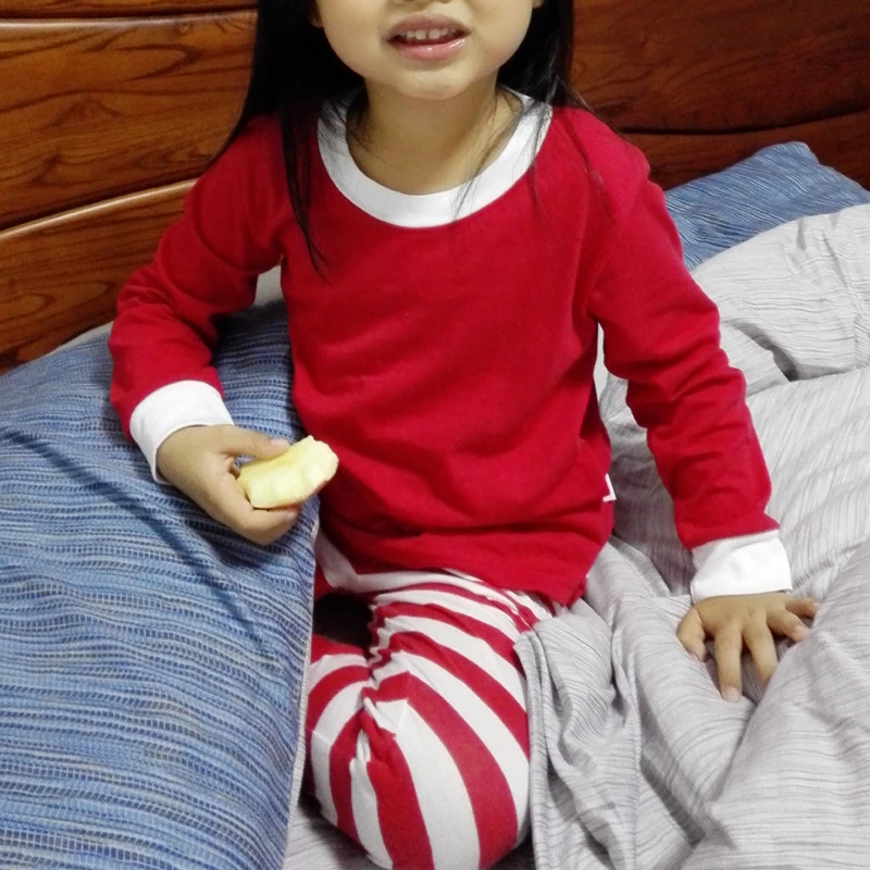 

2019 new christmas pajamas kids 100% cotton hot sale