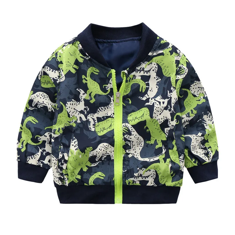 2019 New Style Children Winter wear Toddler Kids Girls Boys Long Sleeve Dinosaur Print Coat Windproof Jacket Outwear A2 |