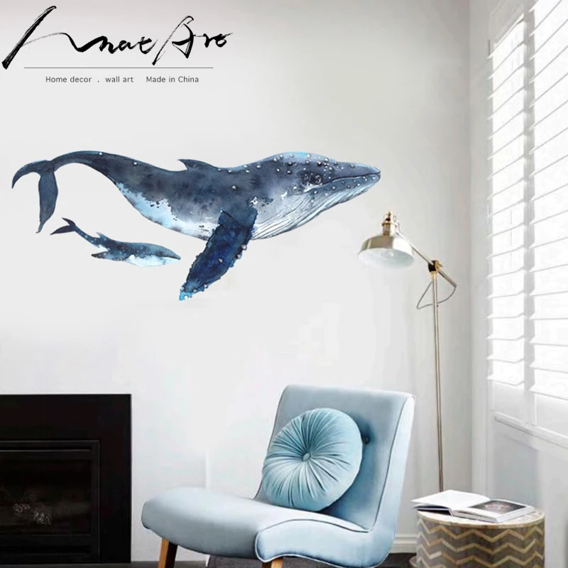 Наклейка в скандинавском стиле для гостиной и детской комнаты|children room|wall sticker seafish
