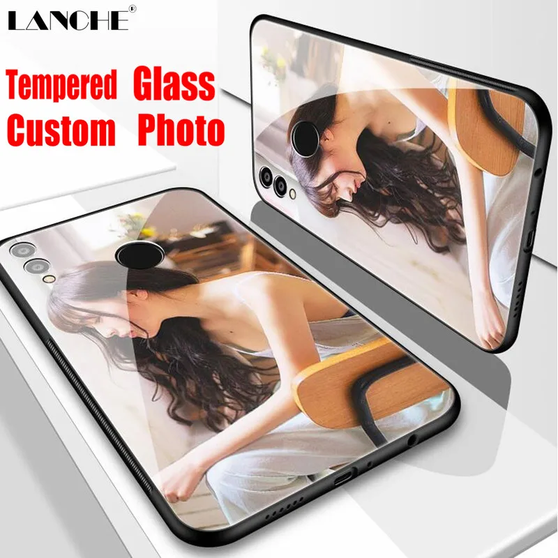 

LANCHE Tempered Glass Case For Huawei Honor 8X Cases 6.5 inch Custom Print Photo Phone Cover Case for huawei honor 8x DIY Logo