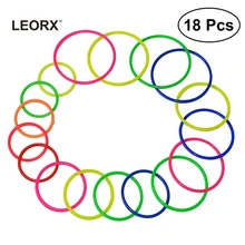 18 шт. пластиковые колечки для поделок детская игра, одевание колец для карнавала сада двора игр на открытом воздухе(случайный цвет) 3 размера 8 см/12 см/15 см