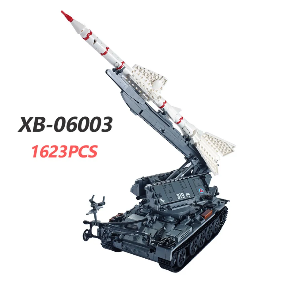 Conjuntos de Veículos Blocos de Construção Xingbao 06006 06007 Armas Militares Série Tanque Missle Blindados Tijolos Moc Juguet 06001 - 06004 06005 7 Xingbao 0600106004060050600606007 armas militares série tanque missle