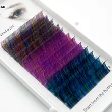 HBZGTLAD C/D curl 0,07/0,1 мм 8-15 мм накладные ресницы радужных цветов, индивидуальные цветные ресницы, Искусственные ресницы для наращивания