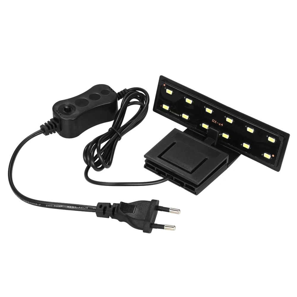 

12 LEDs Ultra-thin Aquarium LED Light Ultra Bright Clip-on Lighting Lamp Aquatic Freshwater Lamps Waterproof Lamp For Fish Tanks