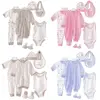 2017 New Brand 8Pcs Newborn Infant Kids Baby Boy Girl T-shirt Tops Pants Outfits Clothes 8Pcs Set 0-3M ► Photo 2/6