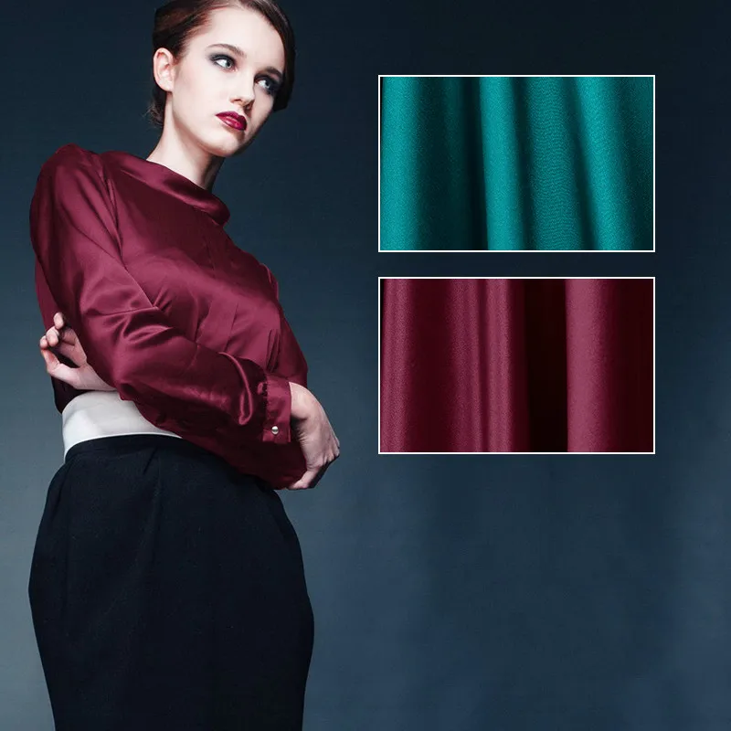 Heavy small soft natural silk fabric dress shirt silk fabrics wholesale