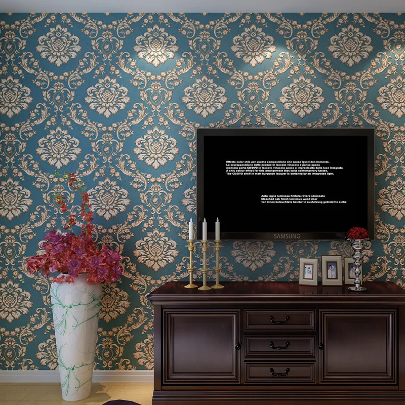 beibehang Luxury Reliefs 3D Wallpaper blue Damask Floral Wall Paper Living Room Bedroom Wallpaper For Walls 3D Papel De Parede beibehang Luxury Reliefs 3D Wallpaper blue Damask Floral Wall Paper Living Room Bedroom Wallpaper For Walls 3D Papel De Parede