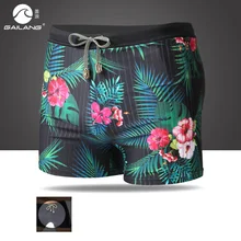 Gailang мужской летний купальный костюм сексуальные цветочные бордшорты maillot de bain боксеры с принтом Мужские плавки из сетки