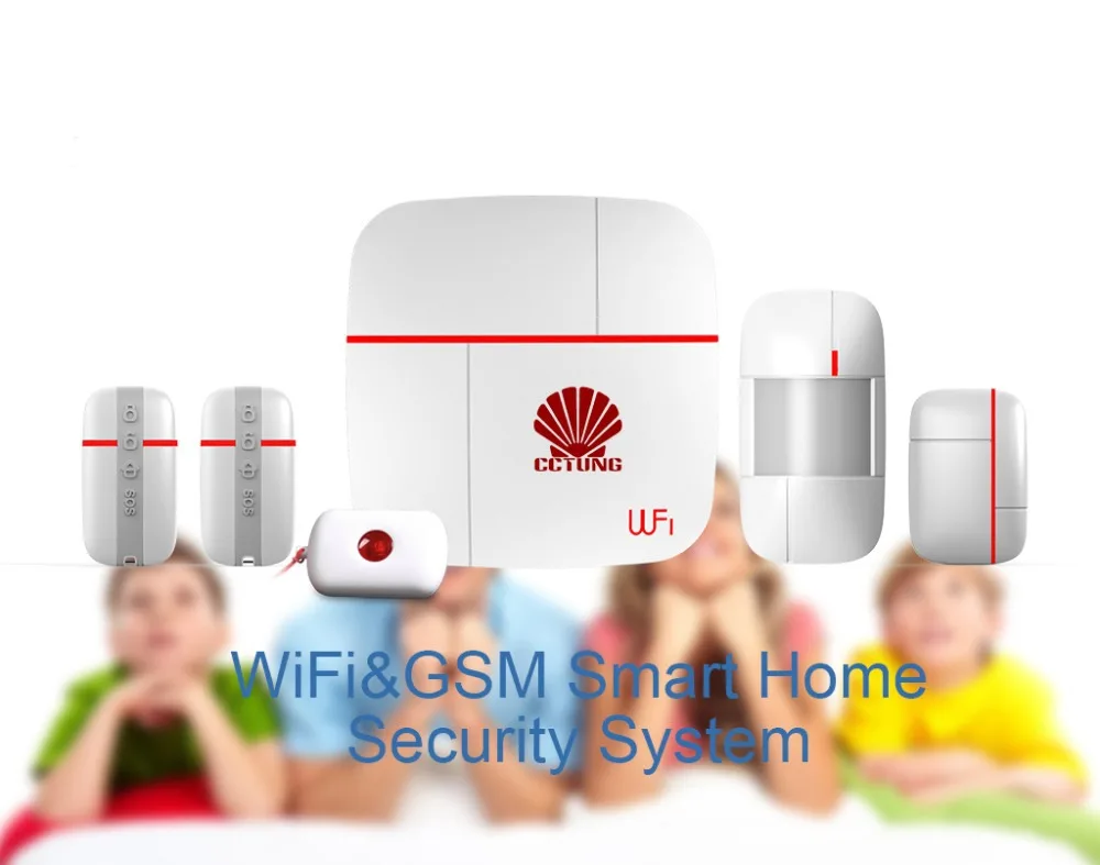 

WIFI & GSM Multi-function Smart Home Alarm System with Motion & Door/Window sensor & Medical Emergency Button Version A