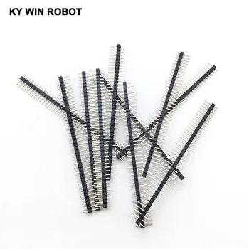 

10pcs 40 Pin 1x40 Single Row Male 2.54 Breakable Pin Header Connector Strip for Arduino Black