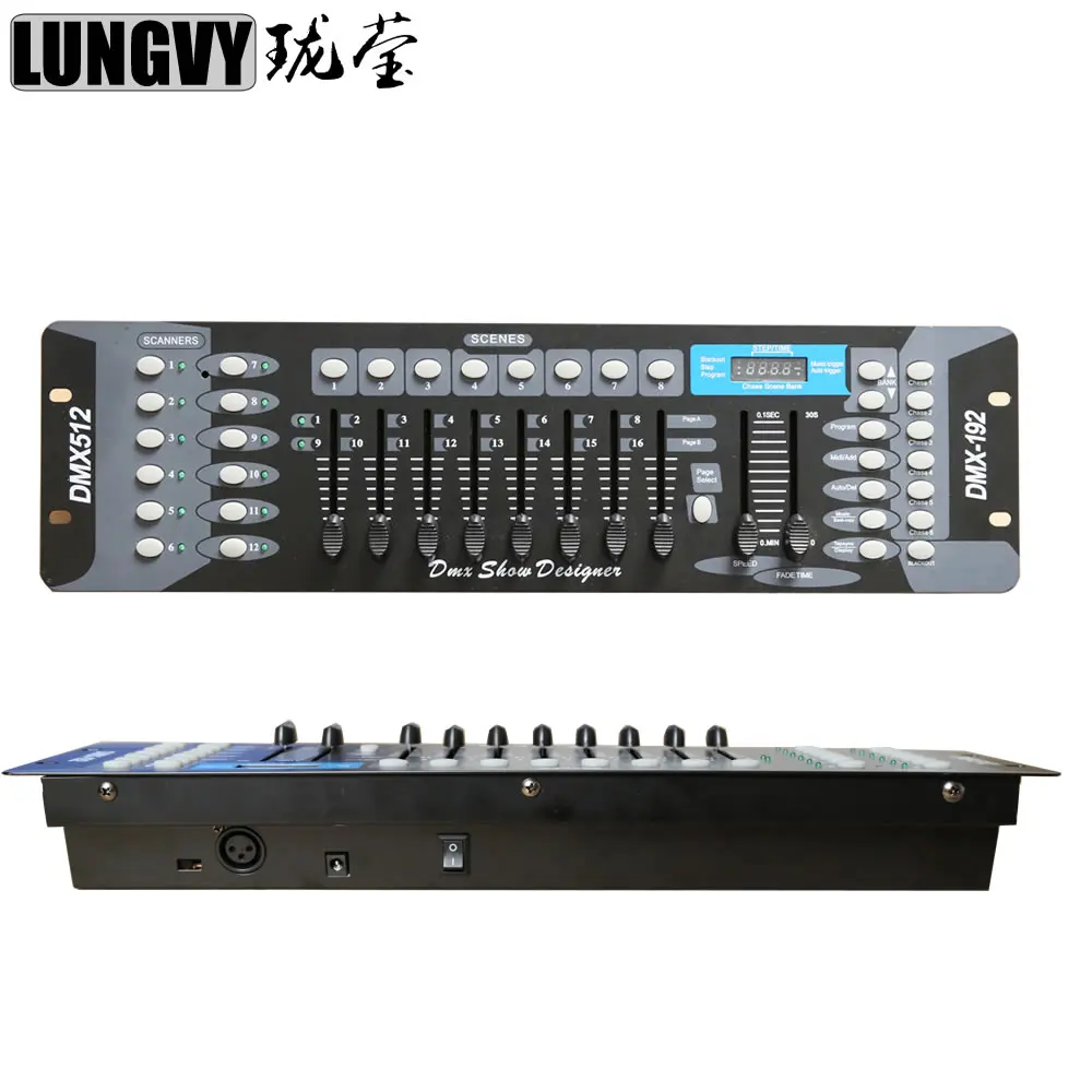 

Free Shipping 192 DMX 512 Controller 192 Channel Operator Console For Stage Party DJ Lighting