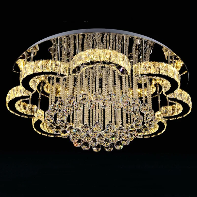 

High Quality Modern Living Room Crystal Ceiling Lights Large Home Decor Lighting Fixture LED Lustres De Cristal Ceiling Lamps