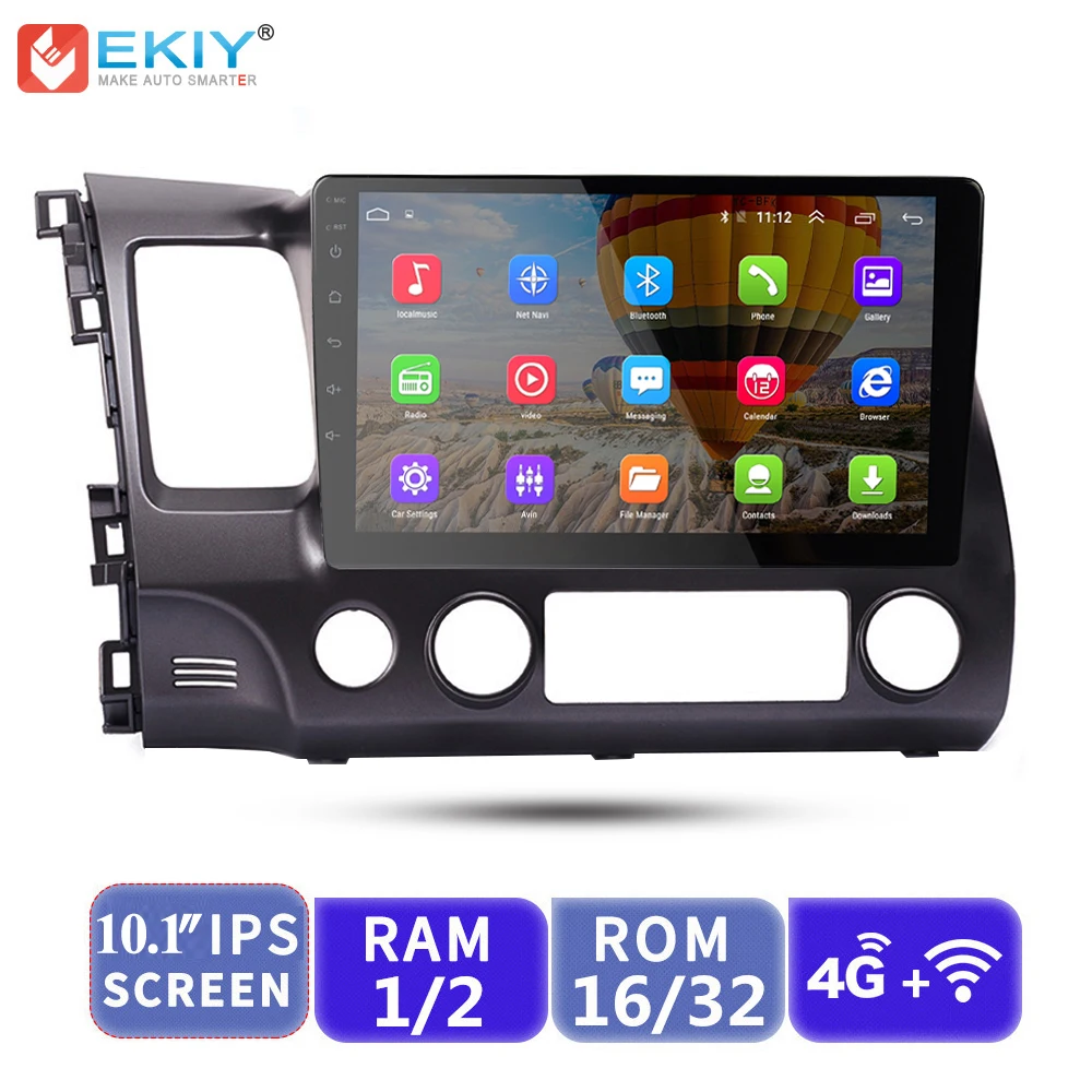 

EKIY Android Car DVD GPS Multimedia Player For Honda Civic 2006-2012 Autoradio 4G Wifi BT Navigation Stereo Audio Video Player