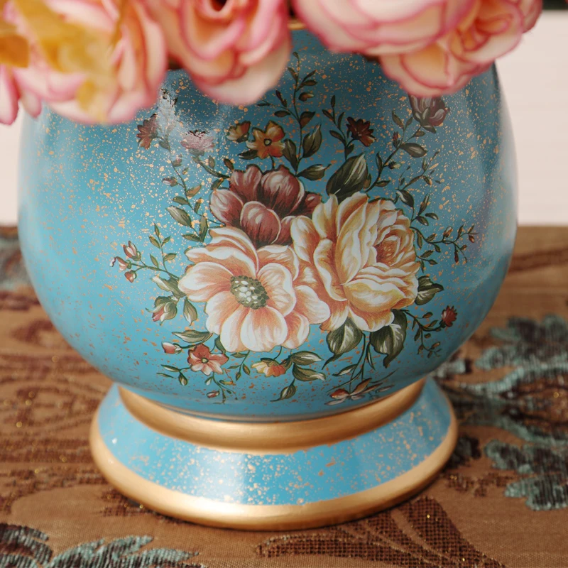 Европейский керамическая ваза, ваза для цветов украшения роскошный свадебный подарок домашнего интерьера цветок моделирования люкс гостиная