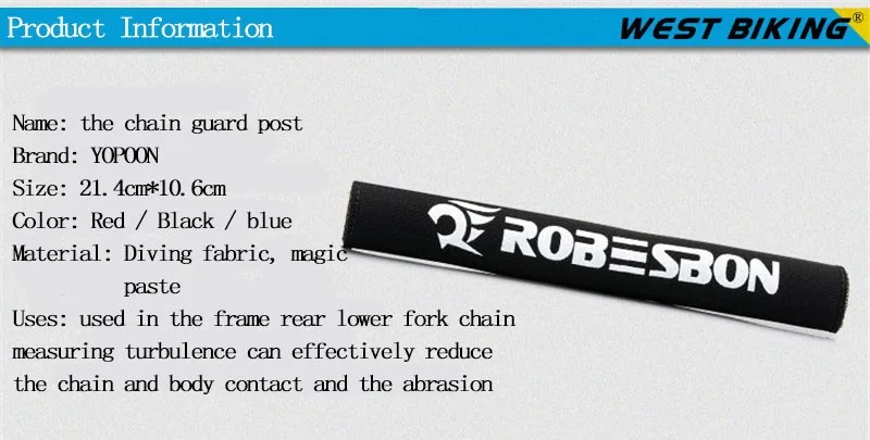 Perfect ROBESBON 1 Pair 3 Colors Option MTB Bike Frame Chain Stay Protector Cycling Bicycle Chain Care Guard Cover Pad 17