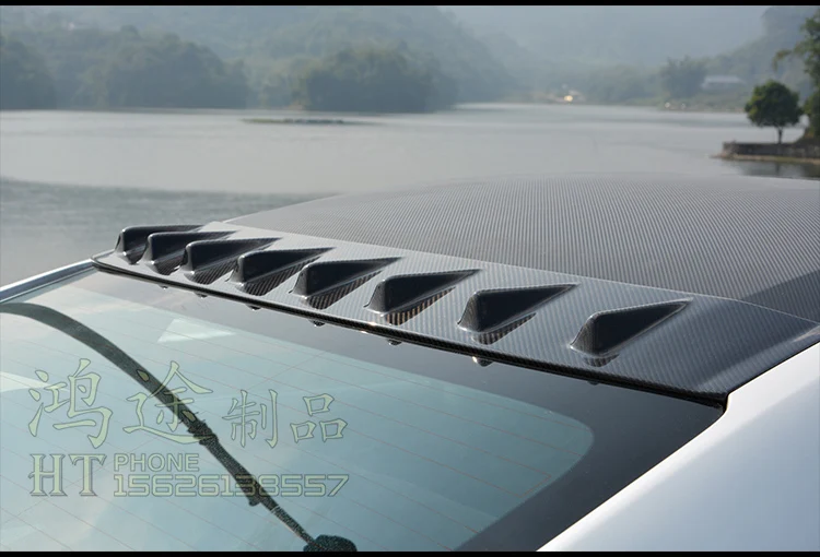 Спойлер на крышу из углеродного волокна крыша плавник акулы антенна генератор крыша плавник спойлер чехол для Honda- Civici