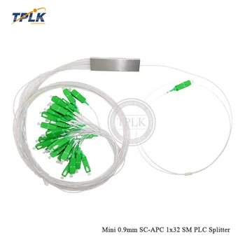 

10pcs/lot Mini 0.9mm SC APC 1x32 PLC fiber Splitter singlemode 1x32 SC APC PLC splitter with SC APC connector wholesale price