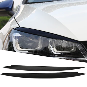 

2 Pcs/lot Headlights Eyebrow Eyelids ABS Chrome Trim Cover for Volkswagen VW Golf 7 MK7 GTI Car Styling
