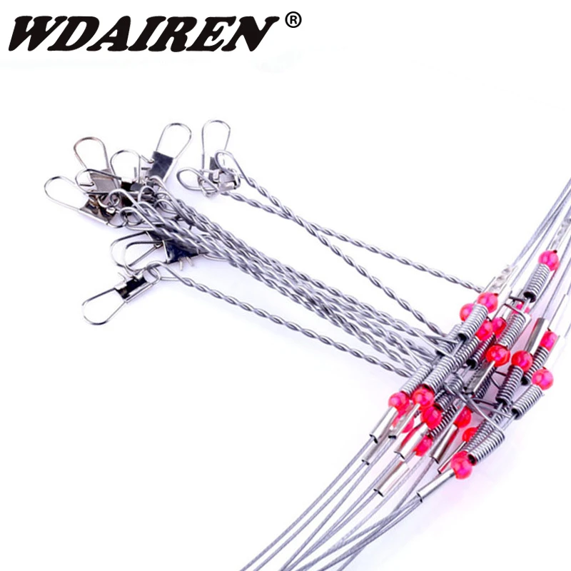 Steel Fish Wire Angelschnur Anti-Biting Swivels Lures Hooks A/7 Steel Fish Wire Angelschnur Anti-Biting Swivels Lures Hooks A/7