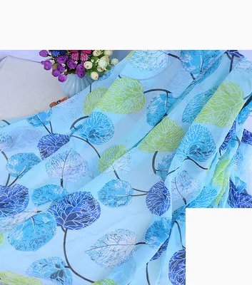 75D маленькое шифоновое платье с цветочным принтом из жоржета; сезон весна-лето; широкие брюки; блузка; микропрозрачная ткань - Цвет: 33